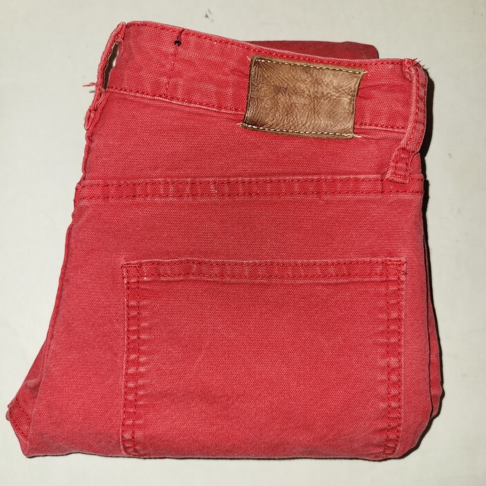 Valabasas Skinny Jeans Carpenter Men's Size 30x30 Red Distressed Button Fly